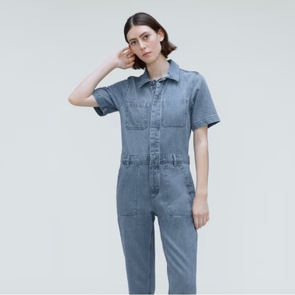 Everlane Supersoft Denim Coveralls/Jumpsuit Sz 14 NWT